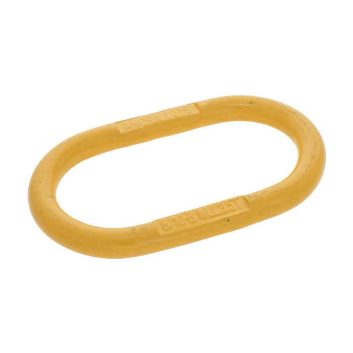 Ancra 8mm to 10mm Grade 80 Large Series Oblong Link Yellow Powder Coated
