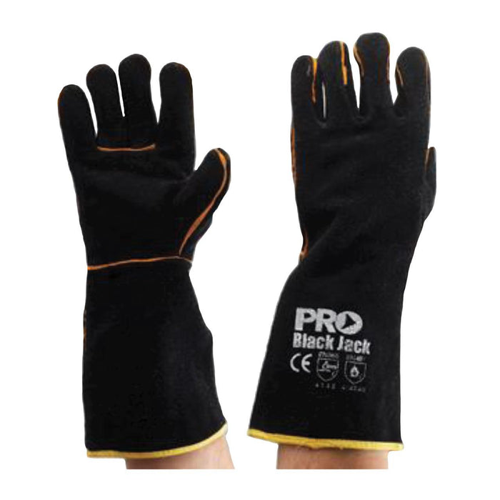 Black Split Leather Welding Gloves