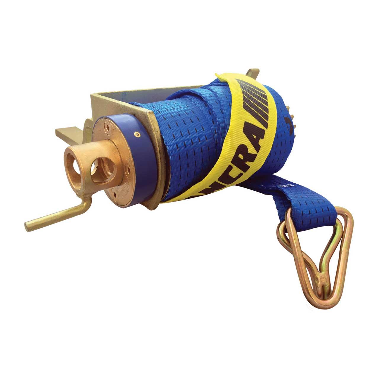 Ancra Clip-On Ratchet Cap Winch complete with 50mm x 11m Strap plus Hook & Keeper and 2 Wearsleeves LC 2500kg