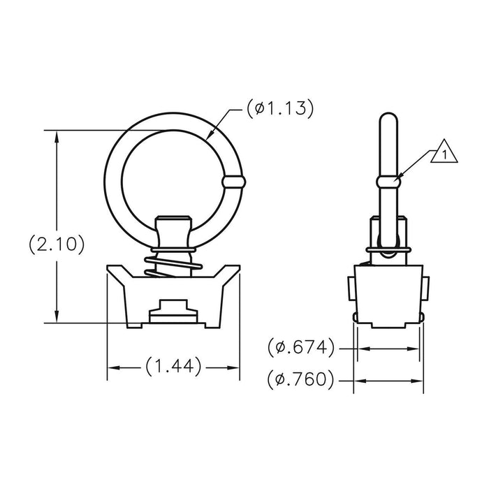 Ancra Single Stud Track Fitting 5011220 — Ancra Cargo