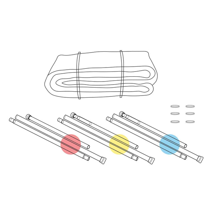 20ft (6m) 6-Sided Container Liner - Pole Installation